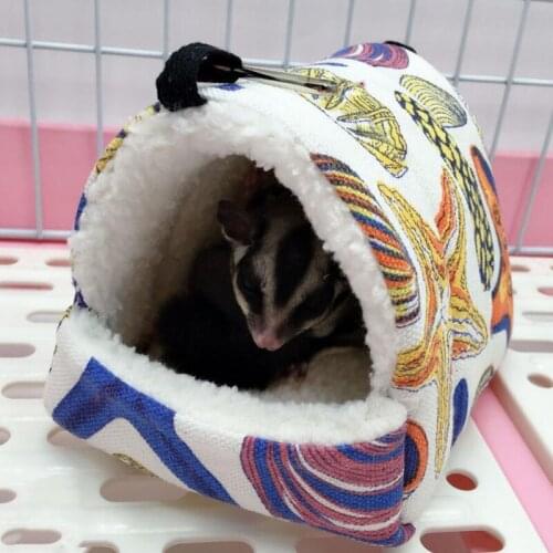 Small Animal Hammock House Hamster Squirrel Sugar Glider Small Animal Pet Soft Lint Hanging Guinea Pig Cage