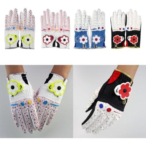 Fashion Women Golf Gloves (1 Pair - Left & Right) - Breathable, Super Grip, Non-slip, Lightweight, Comfortable, Adjustable