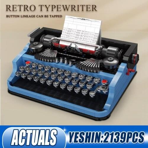 MOULD KING 10032 Creative Toys The Classic Typewriter Model Building Blocks Assembly Educational Bricks Kids Christmas Gifts