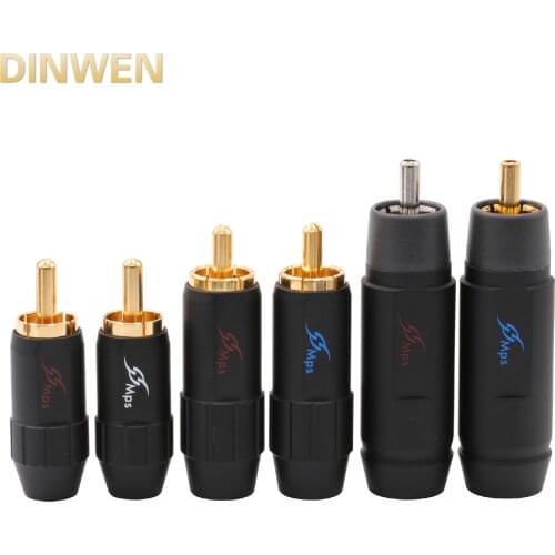 MPS RCA Male Connector Plug Jack signal Connector for CD DVD Amplifier DAC New Gold/Rhodium Plated Copper