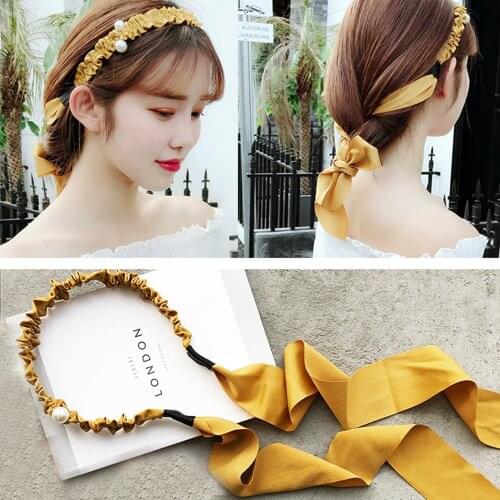 Sweet Bow Simple Streamer Headband Pandent Hairband Tassel Hairhoop Novelty Hair Bezel For Women Girls Headwear Hair Accessories