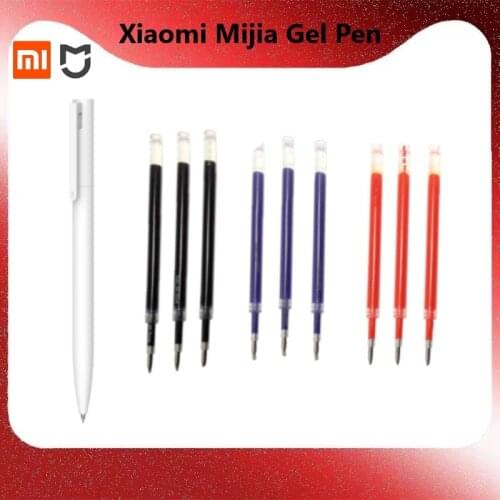 Original Xiaomi Mijia Gel Pen MI Pen 9.5mm Signing Pen PREMEC Smooth Switzerland Refill MiKuni Japan Ink (Black/Blue) Best Gift
