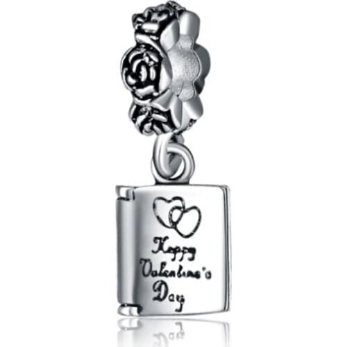 Plata de ley original beads jewelry bead jewelry valentines day harajuku bijoux mujer bracelet charms DGB346