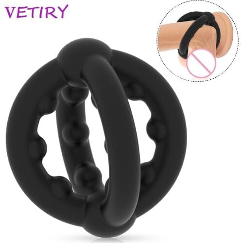 Silicone Penis Ring Sex Toys for Men Erection Delay Ejaculation Cock Ring Elastic Penis Enlargement Male Scrotum Bind Sex Shop