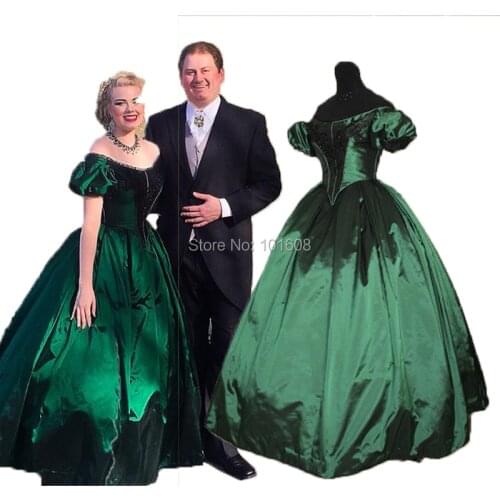 Tailored!18th Century French Duchess Civil war Theater Southern Belle DRESS Tartan Victorian Colonial dresses HL-257