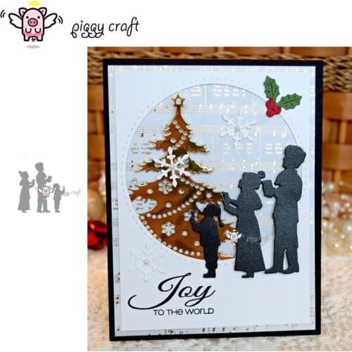 Piggy Craft metal cutting dies cut die mold 3Pcs Man child praying Scrapbooking Album Embossing Paper Cards Making Crafts Die