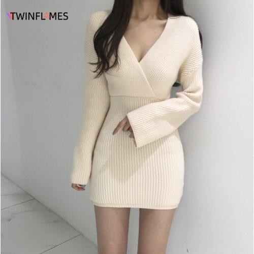 TWINFLAMES Fashionable Knitted Dresses