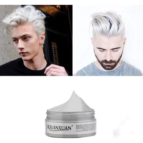 Temporary Color Mud Dye Salon Hair Wax Cream Shaping With Modeling Pomade Silver Green Grandma Hair Dye