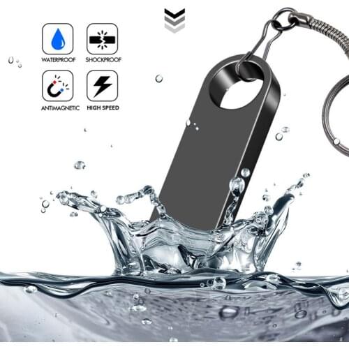 High-speed Metal Usb Flash Drive 32GB Pen Drive Pendrive Waterproof Metal Silver U Disk Memoria Usb Stick Gift Deep Waterproof