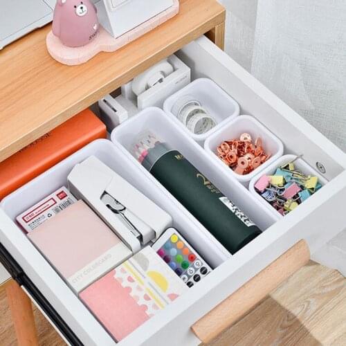8 Pcs/set Storage Box Drawer Organizer Kitchen Storage Box Plastic Tray Multifunctional Cosmetic Storage Box Tool Container