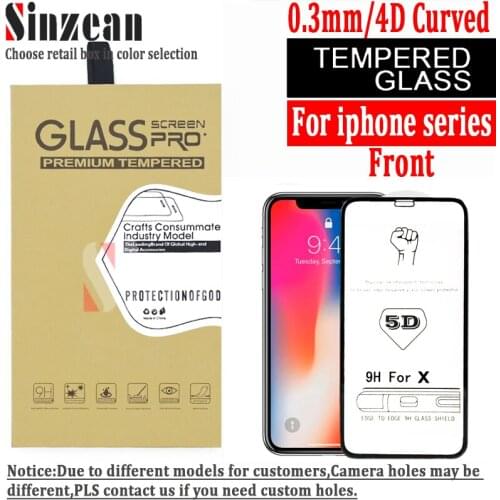 50PCS For iPhone 12 mini/12 pro/SE2/78 PLUS/XS MAX/XR 5D full covered tempered glass screen protector (6D/10D available)