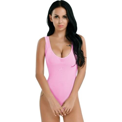Women Stretchy See-through Mesh Lingerie Bodysuit Ladies Sleeveless High Cut Leotard Jumpsuit Backless Sexy Catsuit Tank Teddies