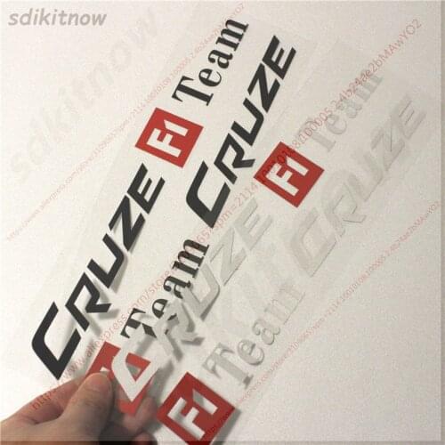 1pair F1 Team Racing Car Sports Decal Sticker Accessories Decoration For Chevrolet Cruze Cruz Sports Styling Auto Racing Decorat