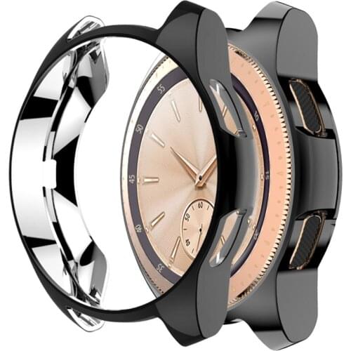 1Pc Electroplated Case Soft Watch Box for Samsung Gear S3 Galaxy Watches 46mm 42mm All-Around Protective Frame Edges Cover Film