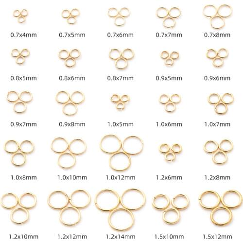 100 Pcs/Bag Factory Price Gold Plated Irion Closed Rings for DIY Jewelry Making