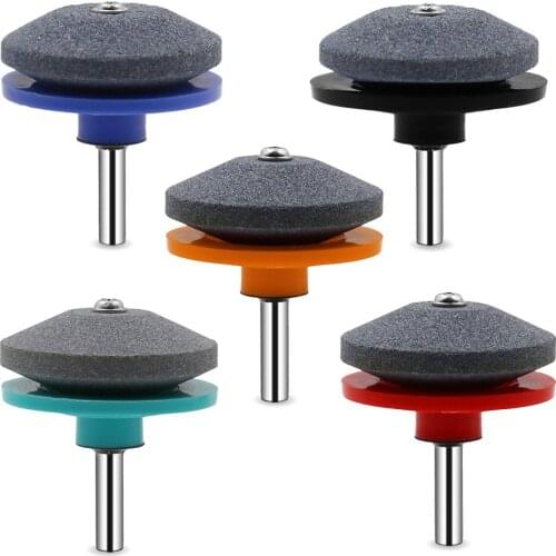 2pcs Lawn Mower Sharpener Faster Knife Drill Sharpening Garden Tools Lawnmower Parts Blue Black Green Red Orange
