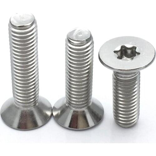 20pcs M5 Torx screws countersunk T&TX bolts flat head plum socket screw six-lobe slot bolt stainless steel 6mm-50mm long