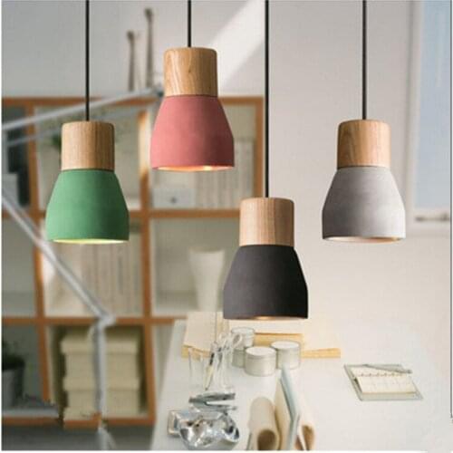 American Country Style cement Pendant Light 125MM wood indoor Decoration Hanging Lamp cafe bar club Pendant lamp