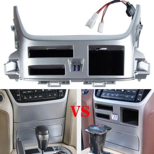USB Wireless Charging of Multifunctional Central Control Storage Cassette For Toyota Land Cruiser 200 2016 2017 2018 2019 2020