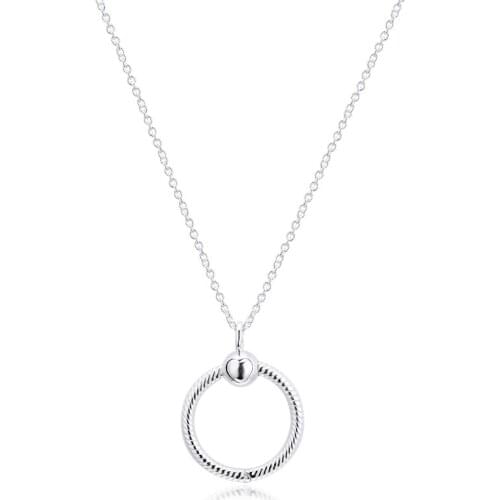 CKK Necklaces & Pendants Moments Medium O Necklace Pendant Colgantes Chakra Collares Pingente 925 Sterling Silver Women Jewelry