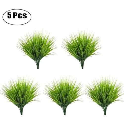 5PCS/Set Artificial Grass Plant Decorative Bendable Fake Plant Fake Grass Plant For Home Office Decor