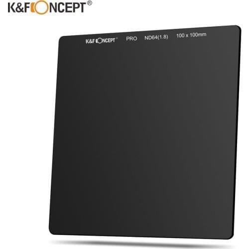 K&F Concept 100mm ND64 Square Filter Ultra Slim HD 20 Layer Neutral Density 6 Stop Optical Glass MRC Coating Waterproof Cokin Z