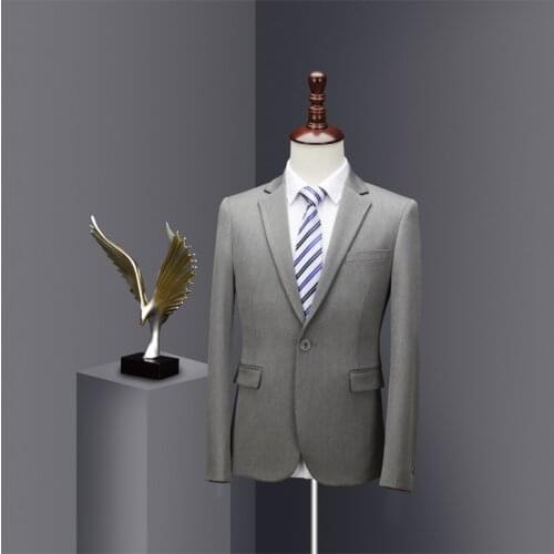 MOQ 30 pieces Mens Elegant Suit Slim Fit Single Button Party Formal Business Dress Suit Male