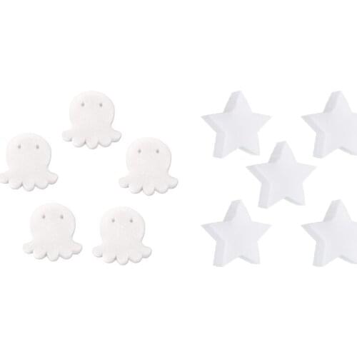 Pack of 10 Scumbug Oil-Absorbing Sponge, Octopus Star Shaped Sponges for Swimming Pools, Hot Tubs & Spas