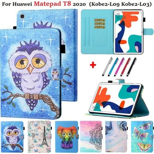 Cover For Coque Huawei MatePad T8 8.0 inch Kobe2-L03 Kob2-L09 Cartoon Owl Elephant Case For MatePad T8 T 8 2020 Tablet Case Caqa
