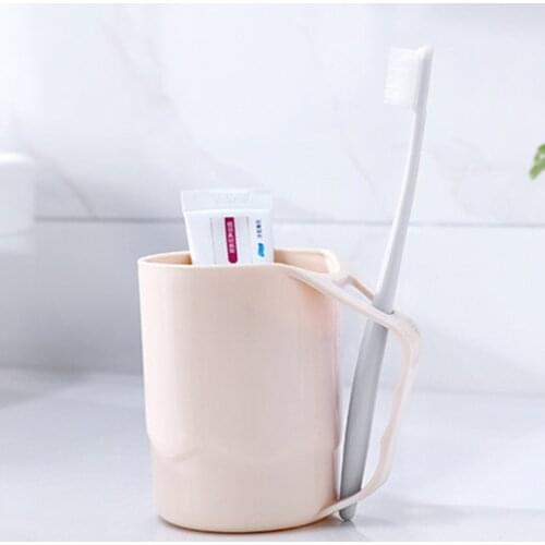 New Style Plastic Bathroom Tumblers Eco-friendly Toothbrush Holder Cup Rinsing Couple Rinse Brush Cup Bathroom Tumblers New
