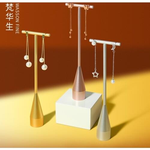 Factory direct supply earring shelf display stand metal ear stud holder jewelry window counter decoration jewelry display props