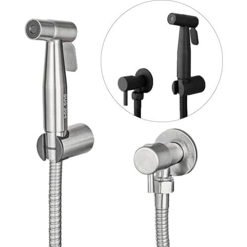 Handheld Toilet bidet sprayer set Kit Stainless Steel Hand Bidet faucet for Bathroom hand sprayer shower head self cleaning