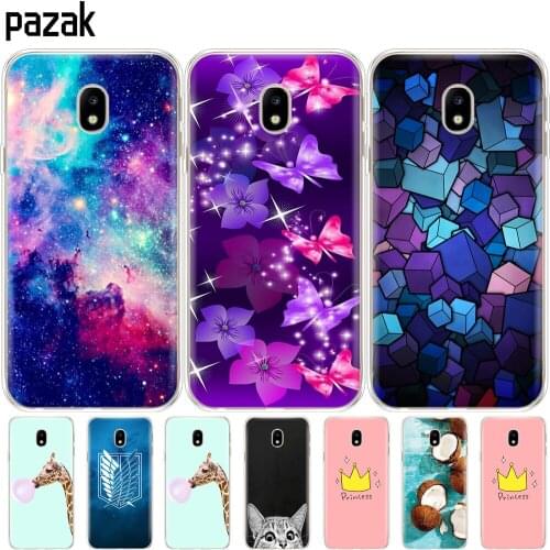 Silicone Case For Samsung Galaxy J3 2017 J330F J3 Pro 2017 Soft TPU phone shell Cover for Samsung J3 2017 J330 case bumper print