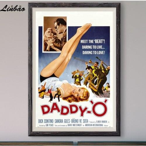 V231 1958 Daddy-O! Vintage Classic Movie Print Silk Poster Home Deco Wall Art Gift