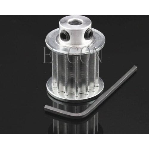 1pcs 5M14T HTD5M Aluminum Timing Belt Pulley 14 Teeth 6mm/6.35mm/7mm/8mm Bore 21mm width BF Type Stepper Motor