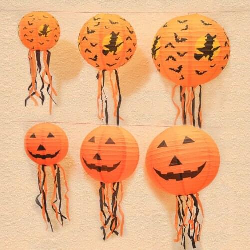 1 Piece Paper Pumpkin Lantern for Halloween Party Bar Festival Decoration