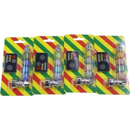 1 Pcs Multicolor Smok Metal Pipes Portable Smoking Pipe Tobacco Pipe Gifts Narguile Grinder Smoke Tool Cigarette Holder