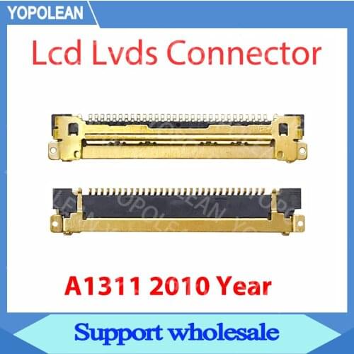 20pcs New LCD LED LVDS Cable Connector For iMac 21.5" A1311 LCD LED LVDS Cable Connector Golden 30 pin MC508 MC509 2010 years