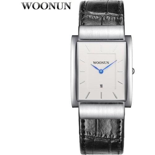 2020 Simple Watches Men Fashion Rectangle Watches Men Leather Band Quartz Wristwatches Ultra Thin Mens Watches relogio masculino