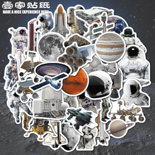 45pcs/1ot Space Astronaut Graffiti waterproof Stickers For Refrigerator Car Helmet DIY Gift Box Bicycle Guitar Notebook