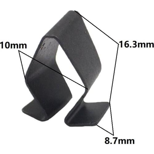 50pcs Spires Screw Fixed Fastener Clip Bronze Tone Spring U-Type Gasket Metal Car Door Panel