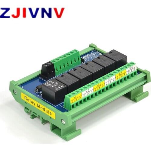 6 Channels 12V 1NO + 1NC Optocoupler Isolation Relay Module Supply Voltage DC 12V Trigger Signal DC 3.3V 5V 12V 24V