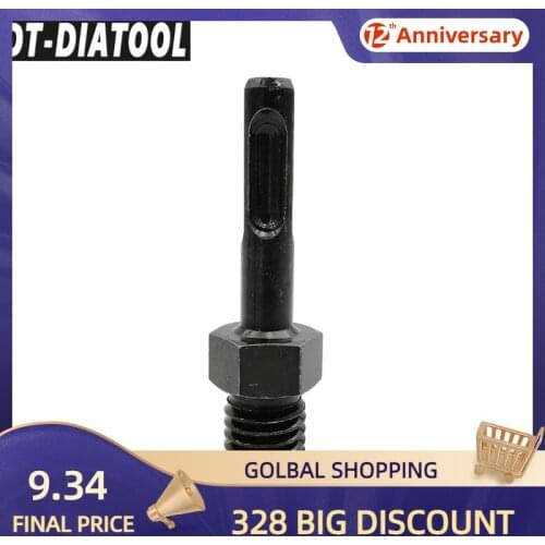 DT-DIATOOL Adapter M14 or 5/8-11 Male Thread To SDS Plus Shank For Core Bits Can Be Fitted On Hammer Drill Or Electric Drill