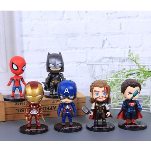 Super Heroes Spiderman The Avengers Thor Captain America Batman Action Figure Anime Doll Character Kids Toys Collectible