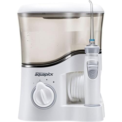Oral Irrigator Water Flosser 2400 Water Shots Per Minute Intelligent Sensor Aquapick AQ-350 Mouthwash Patented Pump