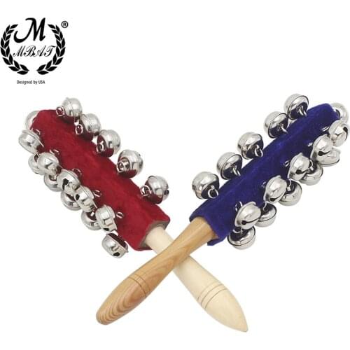 M MBAT Wooden Orff Instruments 21 Bell Rod Toys Early Education Musical Instruments Stick Shaker Musical Toy for Children Kid