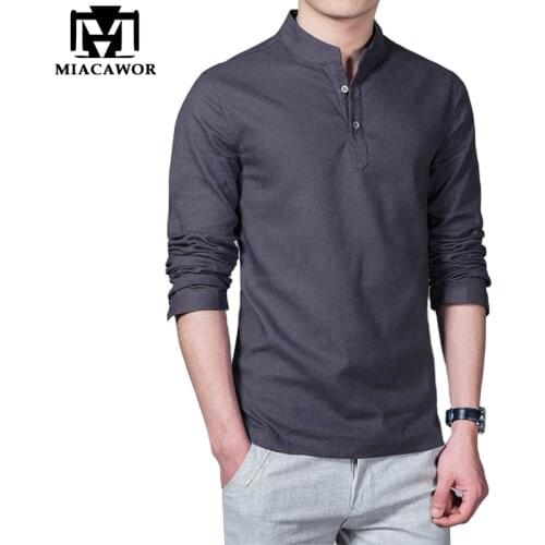MIACAWOR Men's Cotton Shirts