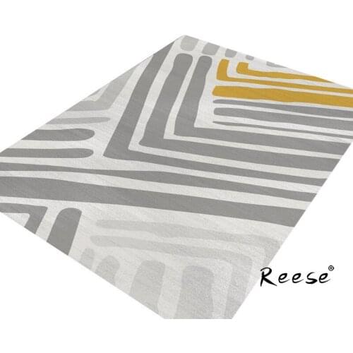 Reese Soft Dense Fluff In Autumn And Winter Area Rug Light Geometric Stripes For Living Room Anti Slip Carpets Home Decorations
