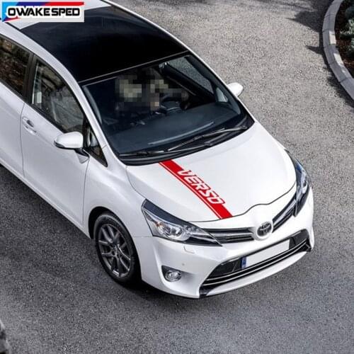 Car Hood Bonnet Sticker Auto Engine Cover Decor Vinyl Decals For Toyota-Verso Sport Racing Styling Stripes Exterior Accessories
