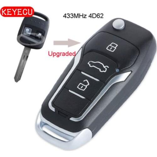 KEYECU for Subaru Impreza Forester Liberty Upgraded Remote Key Fob 315MHz / 433MHz 4D62 Chip
